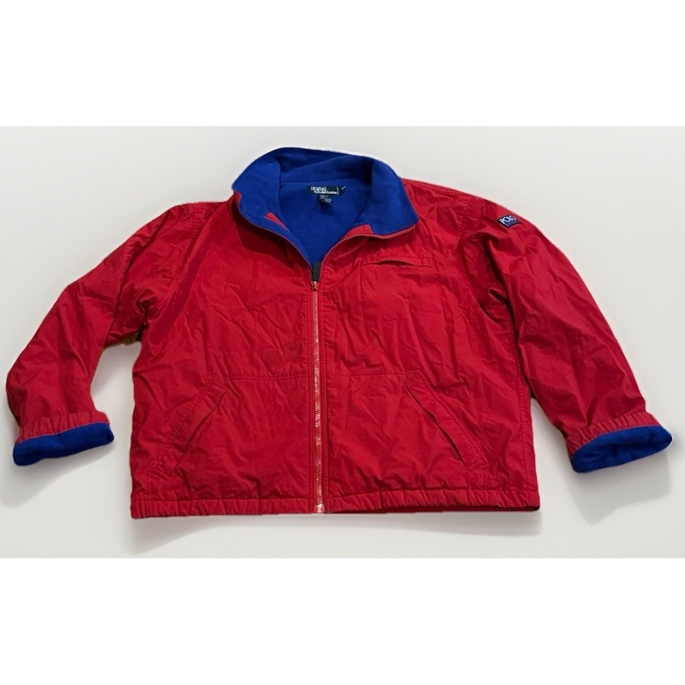 Vintage Polo Ralph Lauren Snow Beach Bomber Jacket L Fleece 1992 Stadium Ski RRL